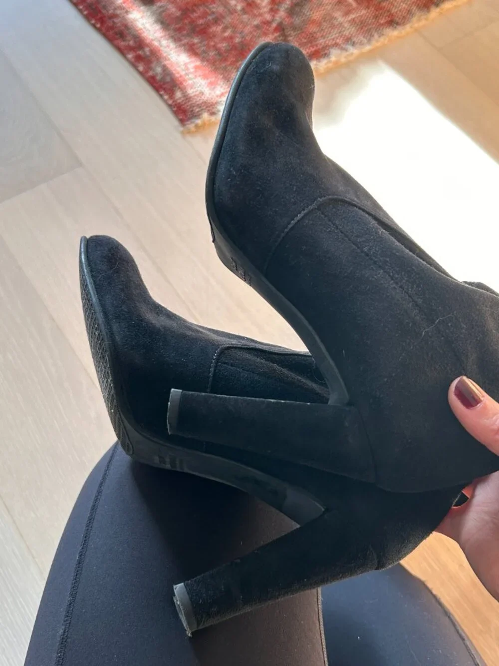 Stuart Weitzman Women's Over-The-Knee Suede Boot Black Size 6.5 with Box